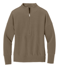 Mercer+Mettle Layering XS / Warm Taupe Mercer+Mettle - Women's Linear Texture 1/4-Zip