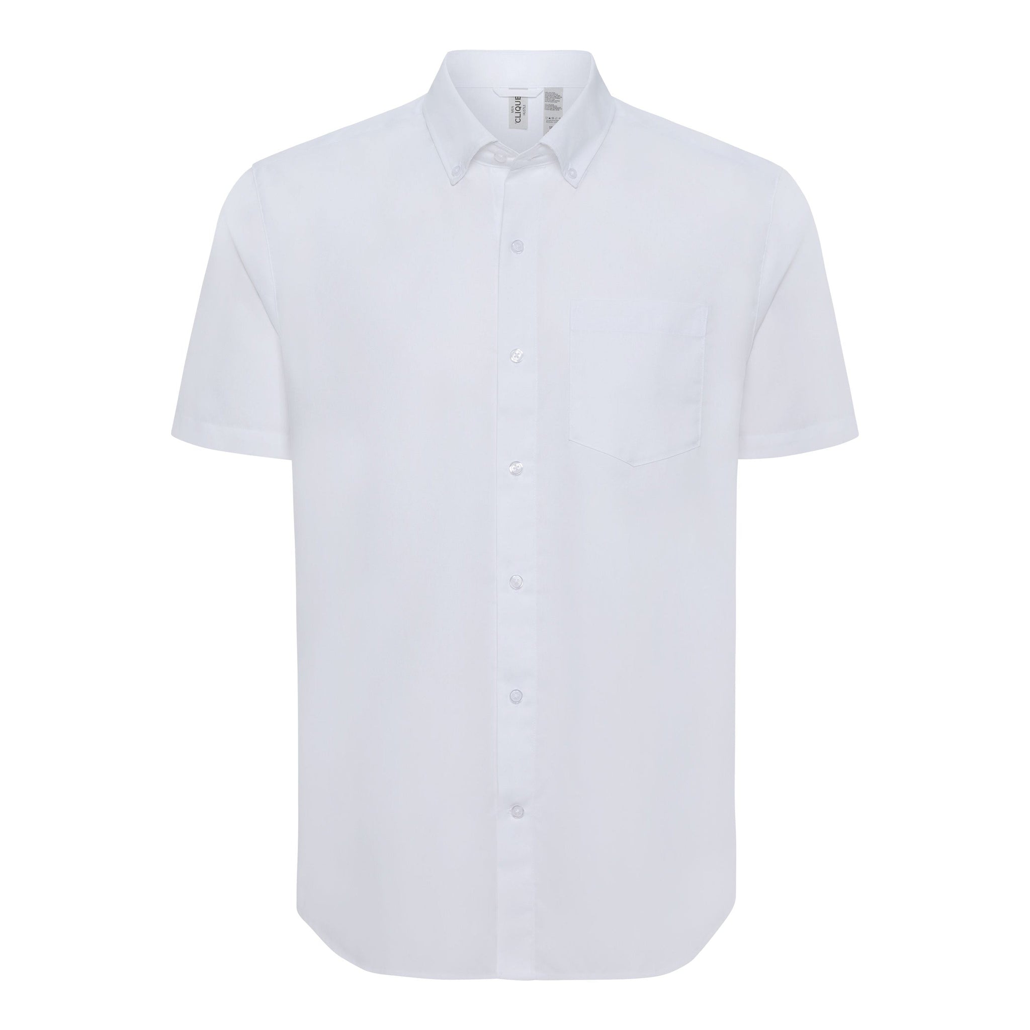 Clique by Cutter & Buck Woven Shirts S / White Clique by Cutter & Buck - Men's Hustle Recycled Short Sleeve Button Down