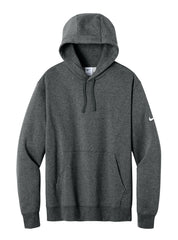 Nike Sweatshirts XS / Charcoal Heather Nike - Men's Club Fleece Heathered Sleeve Swoosh Pullover Hoodie