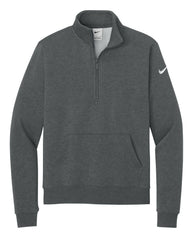 Nike Layering S / Charcoal Heather Nike - Women's Club Fleece Sleeve Swoosh 1/2-Zip