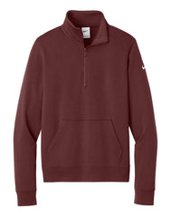Nike Layering S / Dark Team Red Nike - Women's Club Fleece Sleeve Swoosh 1/2-Zip