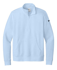 Nike Layering S / Hydrogen Blue Nike - Women's Club Fleece Sleeve Swoosh 1/2-Zip