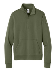 Nike Layering S / Medium Olive Nike - Women's Club Fleece Sleeve Swoosh 1/2-Zip