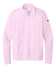 Nike Layering S / Pink Foam Nike - Women's Club Fleece Sleeve Swoosh 1/2-Zip
