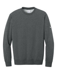 Nike Sweatshirts XS / Charcoal Heather Nike - Men's Club Fleece Sleeve Swoosh Pullover Crew