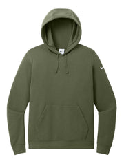 Nike Sweatshirts S / Medium Olive Nike - Women's Club Fleece Sleeve Swoosh Pullover Hoodie