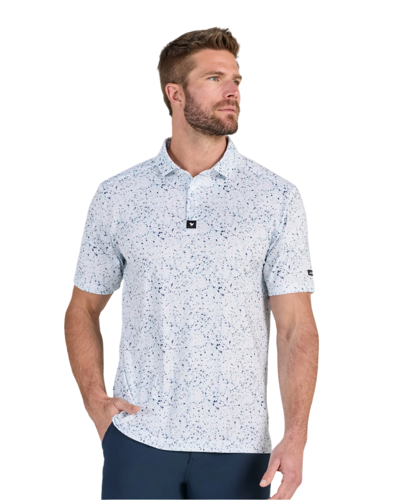 Bad Birdie Polos S / Paint Splatter 3 Navy Bad Birdie - Men's Paint Splatter 3 Navy Polo