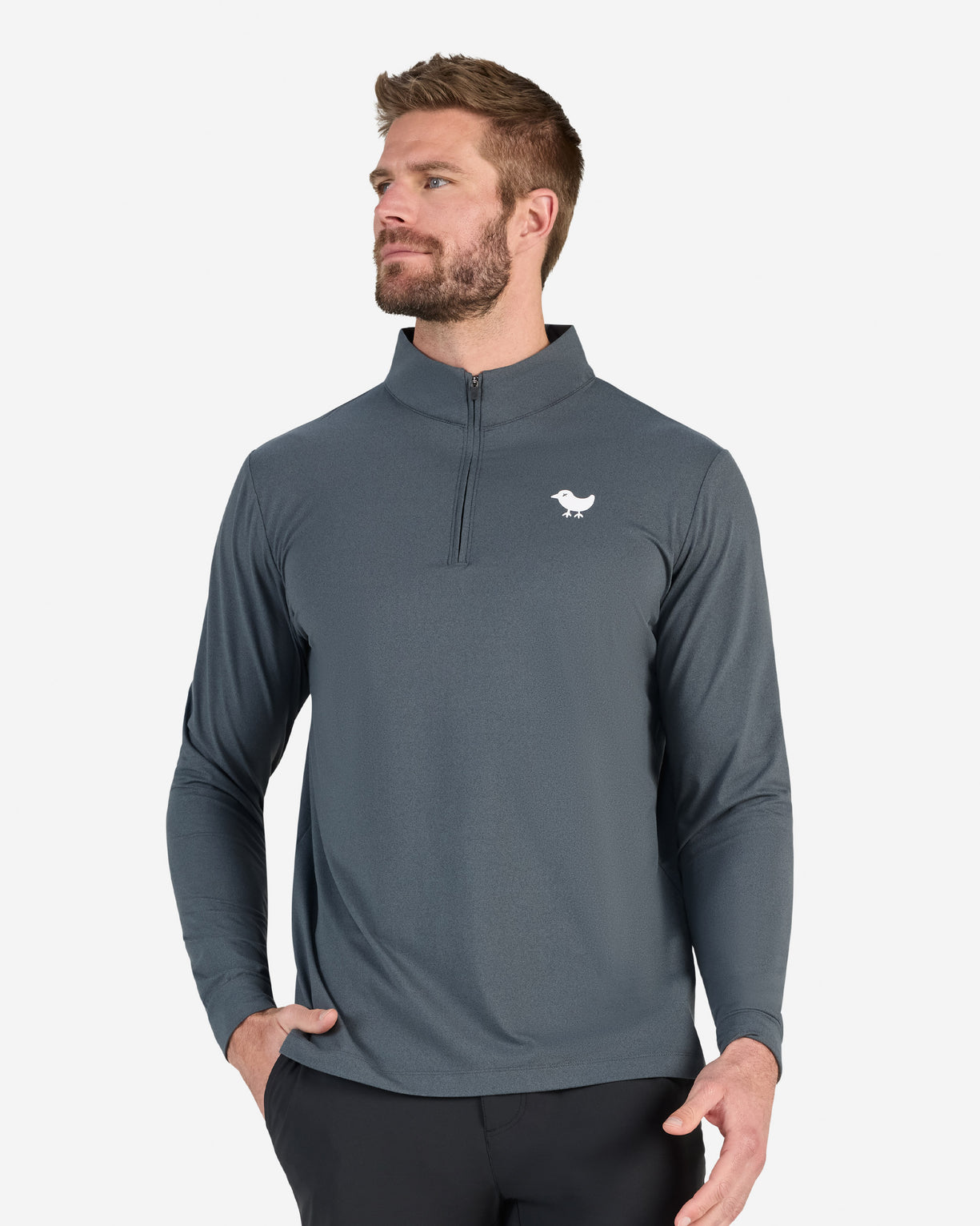 Bad Birdie Layering S / Charcoal Grey Bad Birdie - Men's Velocity 1/4-Zip Pullover