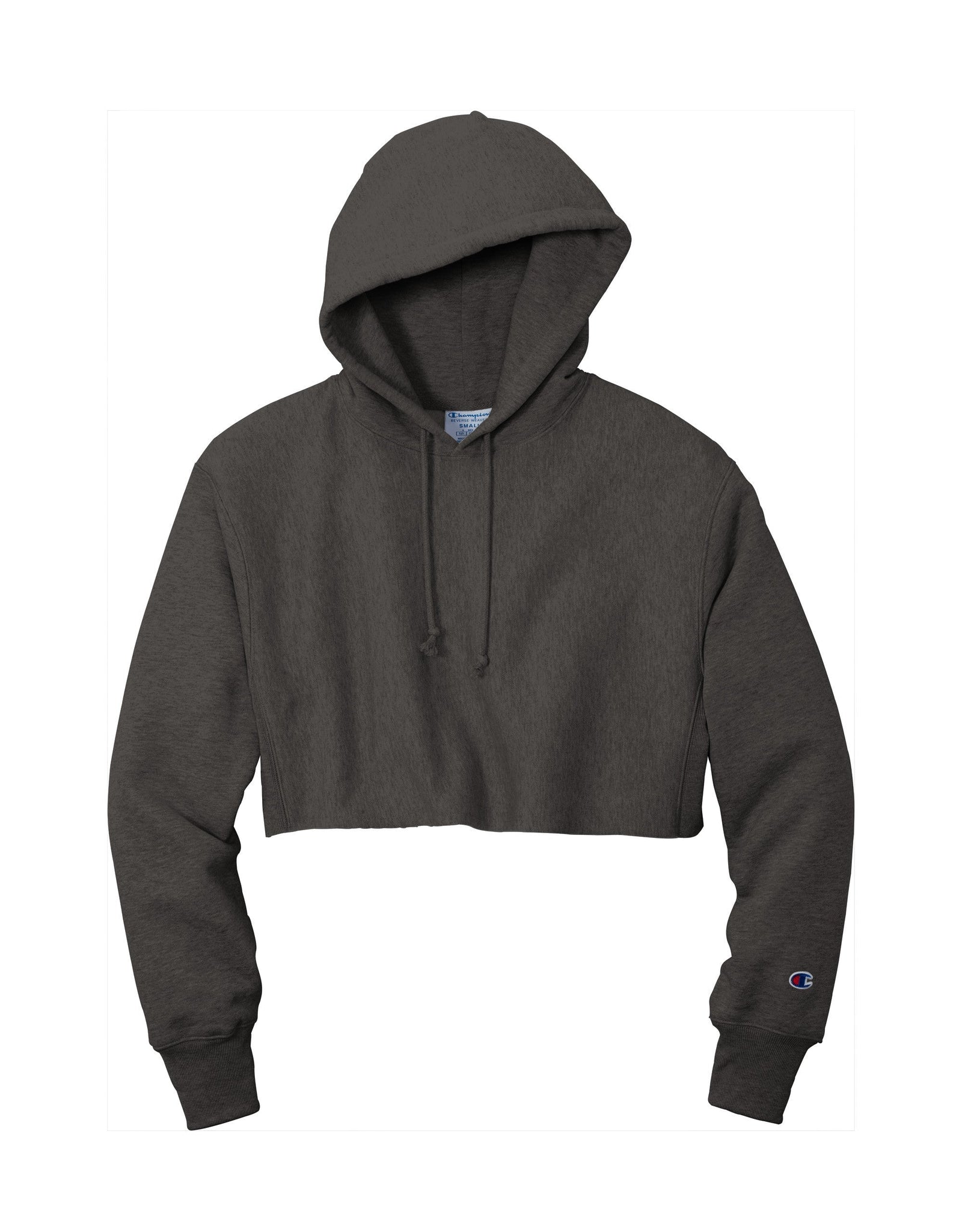Champion Sweatshirts XS / Charcoal Heather Champion - Women’s Reverse Weave® Cropped Cut-Off Hooded Sweatshirt