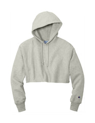 Champion Sweatshirts XS / Oxford Grey Champion - Women’s Reverse Weave® Cropped Cut-Off Hooded Sweatshirt