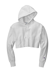Champion Sweatshirts XS / White Champion - Women’s Reverse Weave® Cropped Cut-Off Hooded Sweatshirt