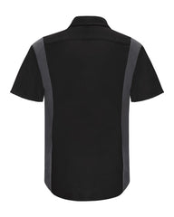 Red Kap Workwear Only Red Kap - Men's Short Sleeve Performance Plus Shop Shirt w/ Oilblok Technology