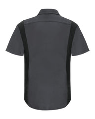 Red Kap Workwear Only Red Kap - Men's Short Sleeve Performance Plus Shop Shirt w/ Oilblok Technology