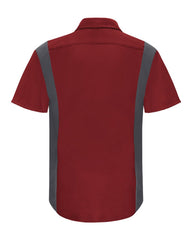 Red Kap Workwear Only Red Kap - Men's Short Sleeve Performance Plus Shop Shirt w/ Oilblok Technology