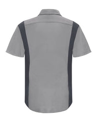 Red Kap Workwear Only Red Kap - Men's Short Sleeve Performance Plus Shop Shirt w/ Oilblok Technology
