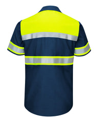 Red Kap Workwear Only Red Kap - High Visibility Colorblock Ripstop Short Sleeve Work Shirt