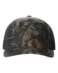 Richardson Headwear Adjustable / Mossy Oak Country DNA/Black Richardson - Five-Panel Printed Trucker Cap