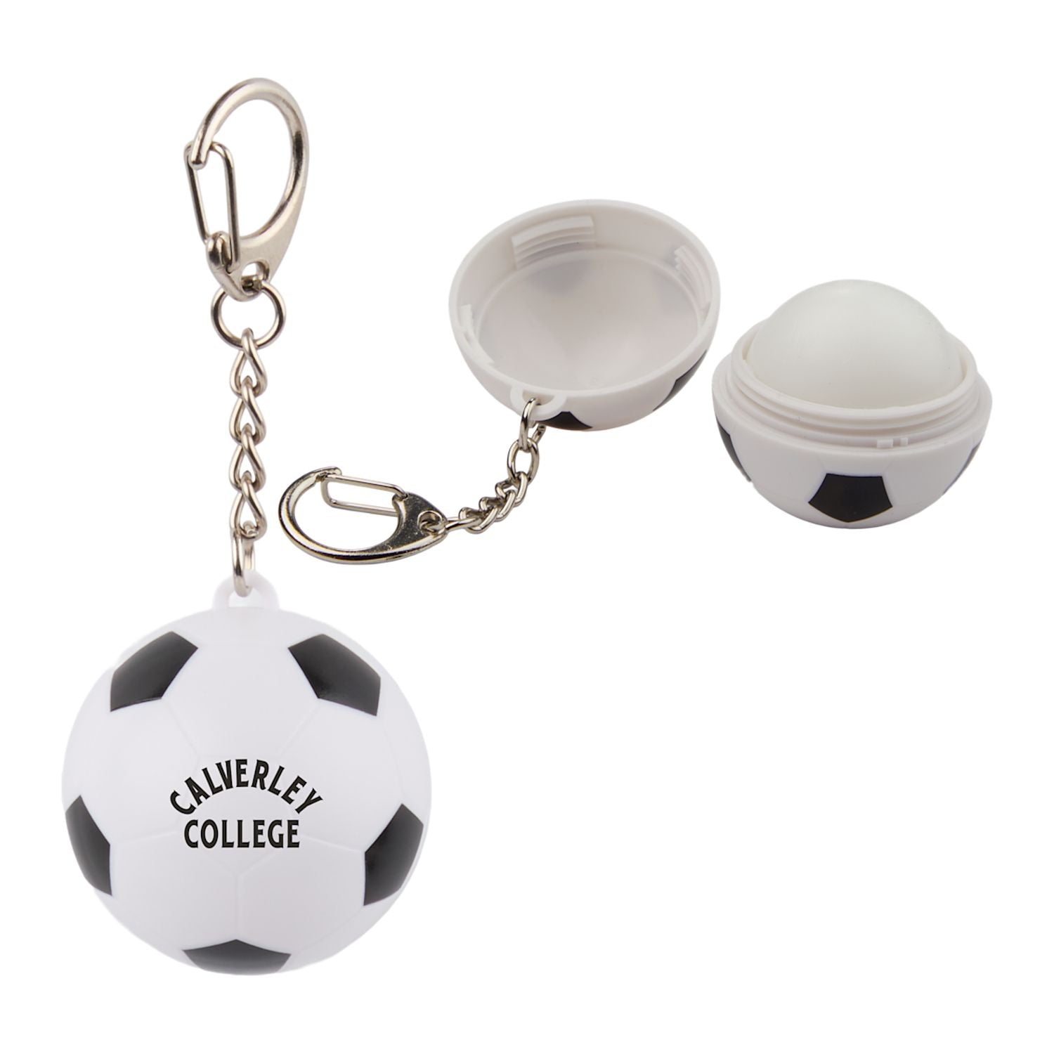Threadfellows Curated Collection Bags One Size / White w/ Black Trim Soccer SPF15 Lip Moisturizer Keychain