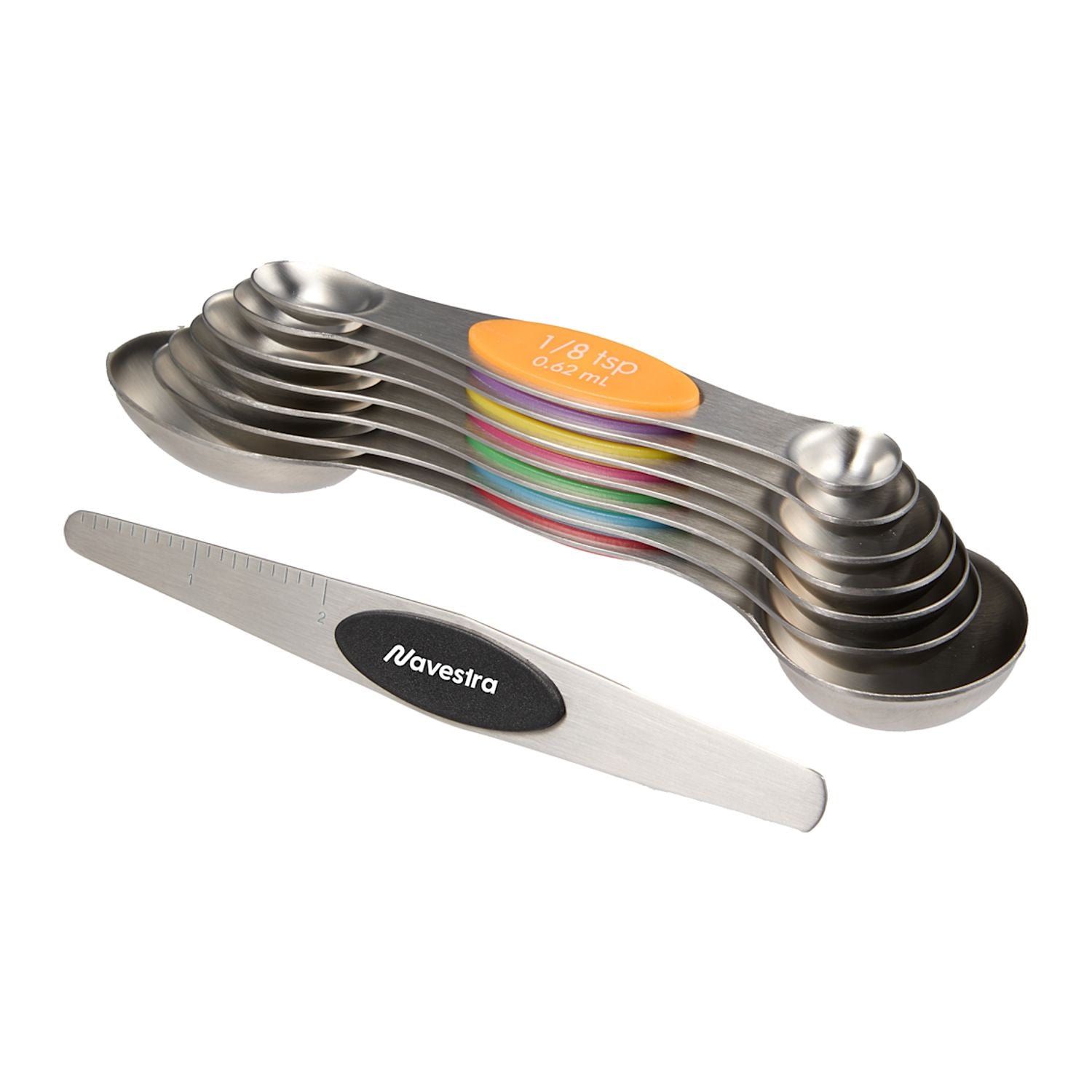 Threadfellows Curated Collection Home & Office One Size / Steel Kitchi Magnetic Measuring 8-Piece Spoon Set