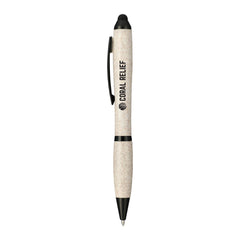 Threadfellows Curated Collection Writing Instruments One Size / Beige Wheat Straw Nash Ballpoint Stylus Pen