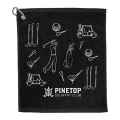 Threadfellows Curated Collection Blankets & Towels One Size / Black Terry Golf Towel 15