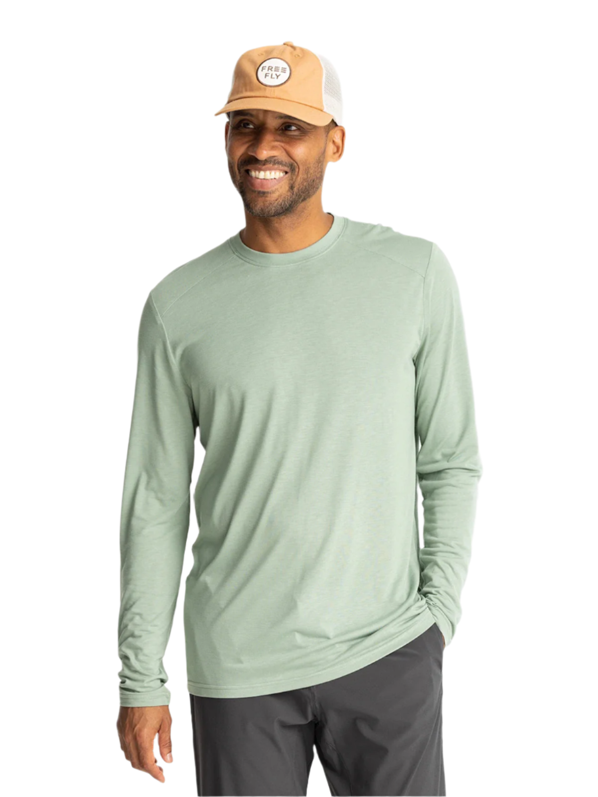 Free Fly T-shirts S / Palm Green Free Fly - Men's Bamboo Lightweight Long Sleeve