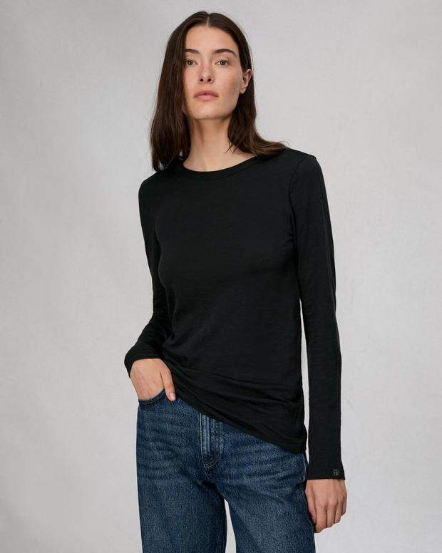 rag & bone T-shirts XXS / Black rag & bone - Women's The Slub Long Sleeve Tee