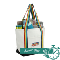 Threadfellows Curated Collection Bags One Size / Rainbow 3-Day Swift Ship: Baltic 18 oz. Cotton Canvas Tote