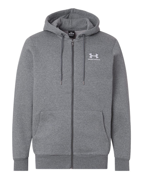 Under Armour Sweatshirts S / Pitch Grey Medium Heather/White Under Armour - Men's Icon Fleece Hooded Full-Zip