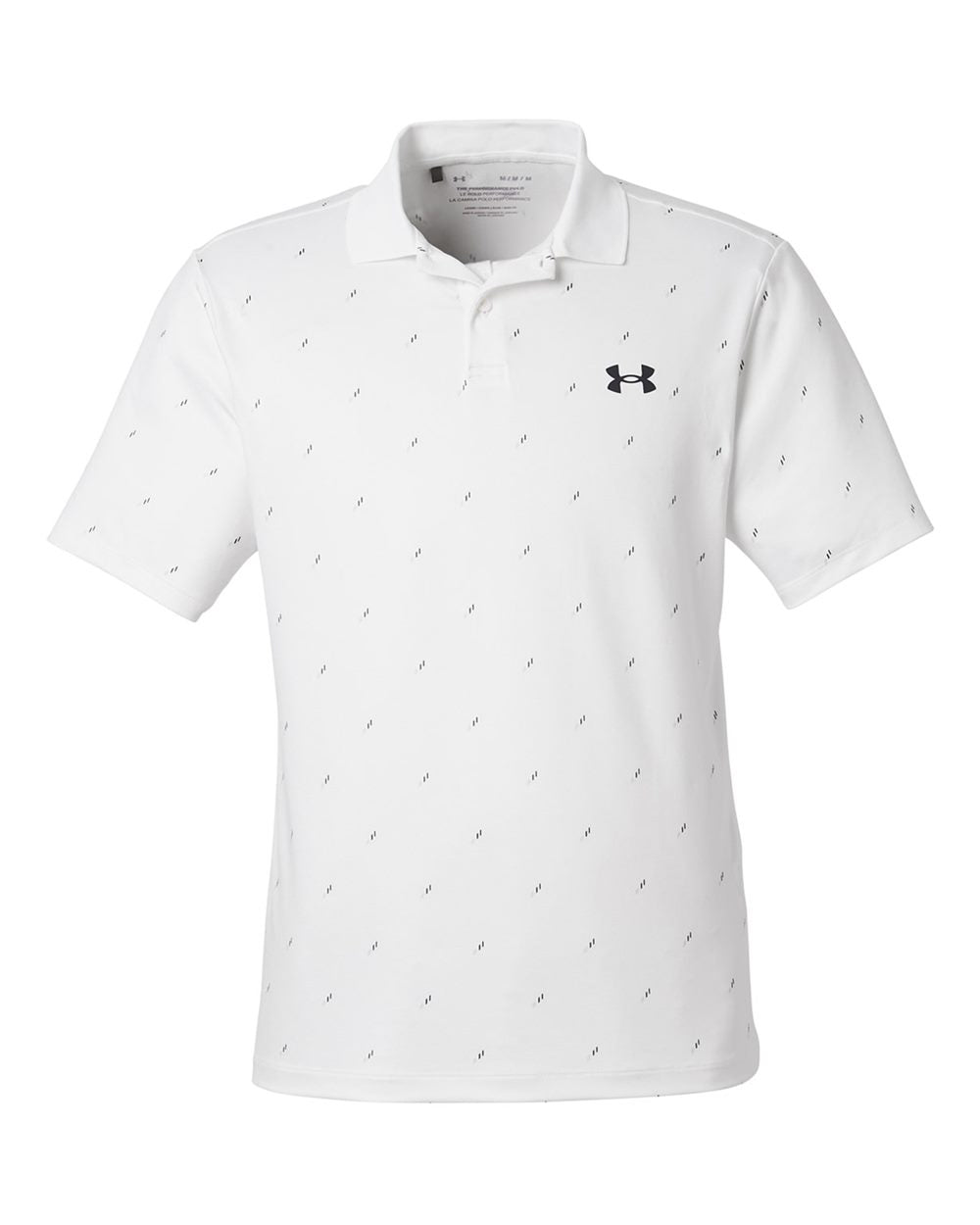Under Armour Polos S / White/Black Under Armour - Men's Printed Performance Polo 3.0