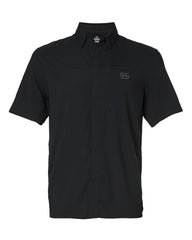 Under Armour Woven Shirts S / Black/Castlerock Under Armour - Men's Fish Pro Hybrid Woven Short Sleeve