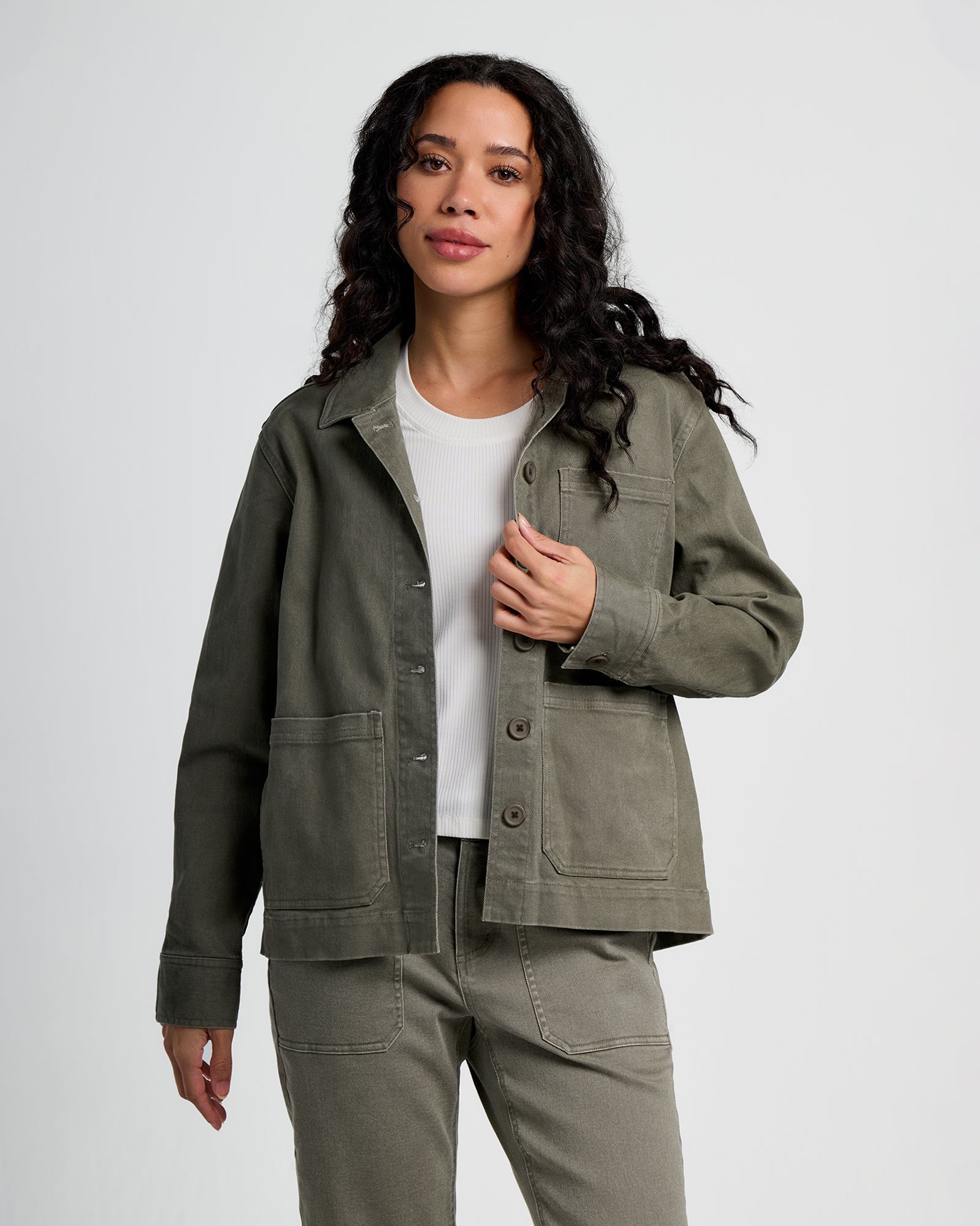 Free Fly Outerwear XS / Smokey Olive Free Fly - Women's Folly Twill Chore Coat