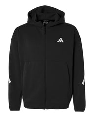 adidas Sweatshirts S / Black/White adidas - Men's Z.N.E Full-Zip Hooded Sweatshirt