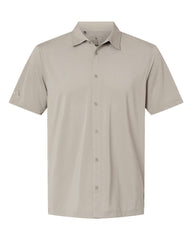 adidas Woven Shirts S / Silver Pebble adidas - Men's Button Down Short Sleeve Shirt