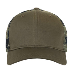 Ahead Headwear Adjustable / Dark Olive/Tiger Print Ahead - Tiger Trucker Cap