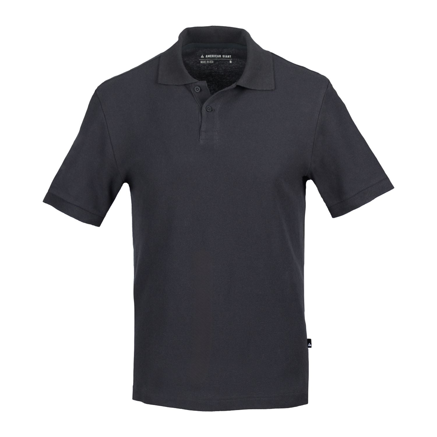 American Giant Polos S / Black American Giant - Men's Cotton Pique Polo