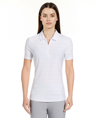 PGA Tour Polos S / Bright White PGA Tour - Women's Jaspe Airflux Polo w/ Self Collar