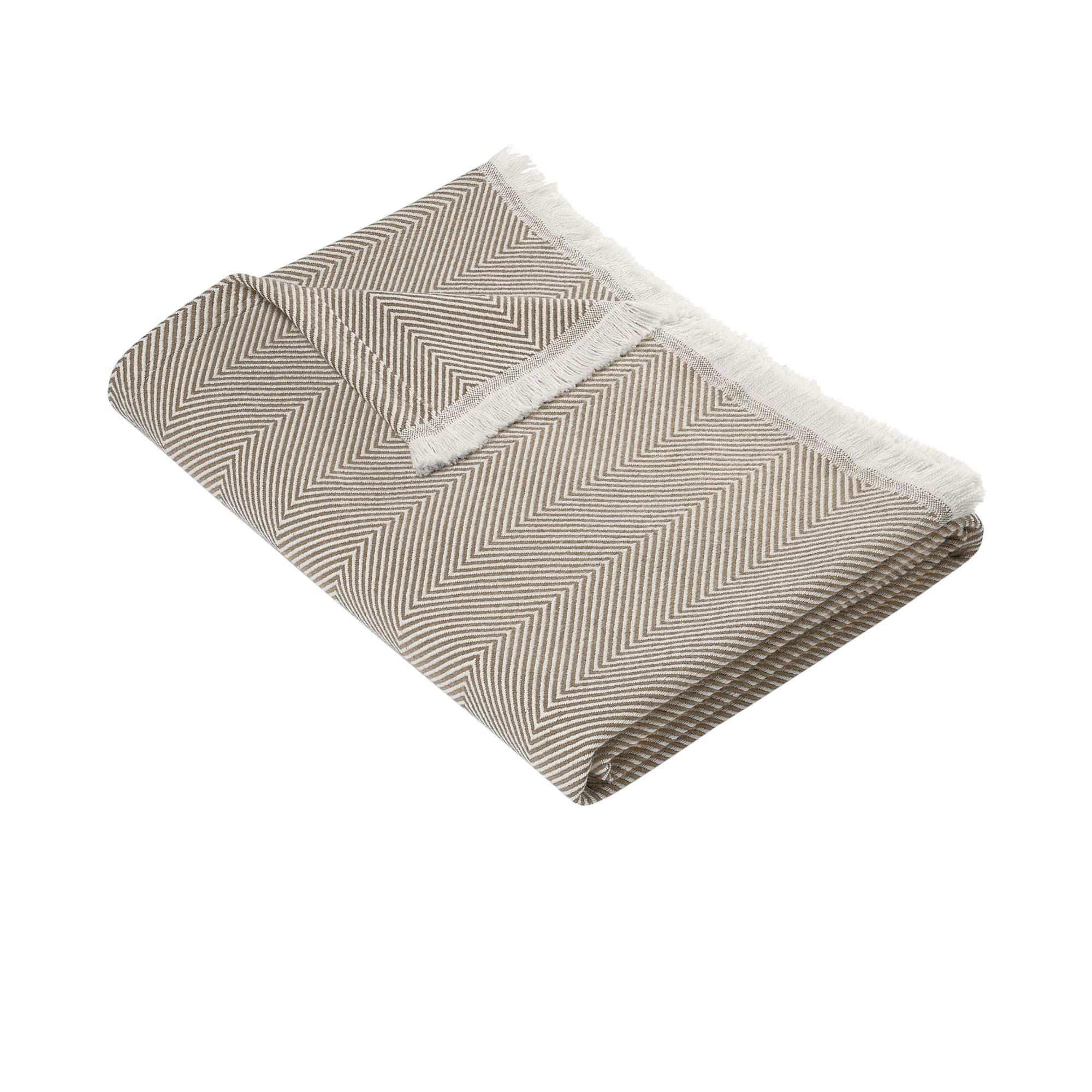 Brooks Brothers Blankets & Towels One Size / Ledger Khaki/Parchment Brooks Brothers - Coastal Throw