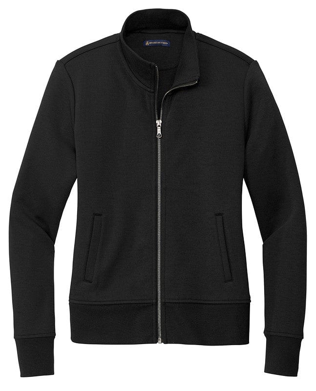 Brooks Brothers Sweatshirts XS / Deep Black Brooks Brothers - Women's Double-Knit Full-Zip