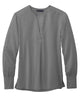 Brooks Brothers Woven Shirts XS / Shadow Grey Brooks Brothers - Women's Open-Neck Satin Blouse