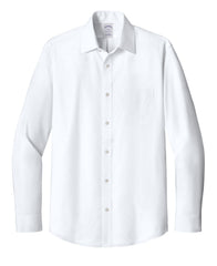 Brooks Brothers Woven Shirts XS / White Brooks Brothers - Men's Wrinkle-Free Stretch Pinpoint Spread Collar Shirt