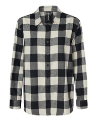 Burnside Woven Shirts S / Ecru/Black Cuffalo Burnside - Women's Boyfriend Flannel