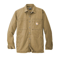 Carhartt Outerwear S / Dark Khaki Carhartt - Men's Rugged Flex® Relaxed Fit Fleece-Lined Shirt Jac