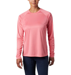 Columbia T-shirts XS / Lollipop/White Columbia - Women’s PFG Tidal Tee™ II Long Sleeve Shirt