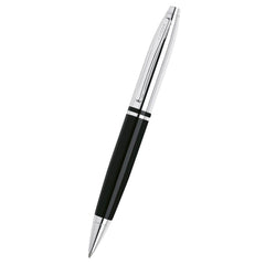 Cross Writing Instruments One Size / Black Cross - Calais Chrome & Black Lacquer Ballpoint Pen