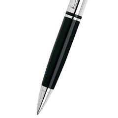 Cross Writing Instruments One Size / Black Cross - Calais Chrome & Black Lacquer Ballpoint Pen
