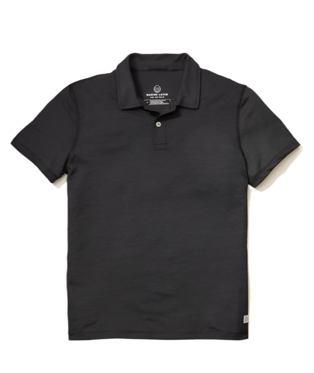 Marine Layer Polos XS / Black Marine Layer - Men's Re-Spun Air Polo