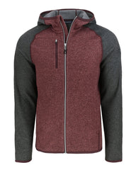 Cutter & Buck Fleece S / Bordeaux Heather/Charcoal Heather Cutter & Buck - Men's Mainsail Hooded Jacket