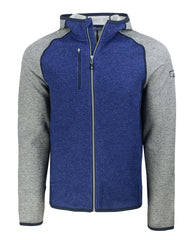 Cutter & Buck Fleece S / Tour Blue Heather/Polished Heather Cutter & Buck - Men's Mainsail Hooded Jacket