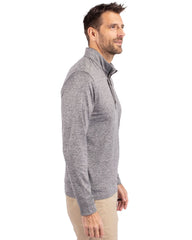 Cutter & Buck Layering Cutter & Buck - Men's Stealth Heathered Quarter-Zip Pullover